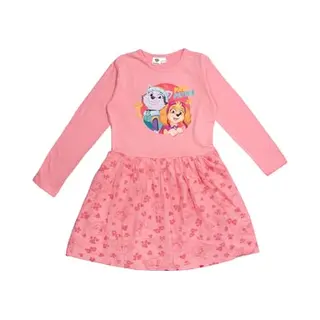 United Labels Paw Patrol Kleid Für Mädchen - Skye & Everest Kleidchen Mesh Rock Langarm Pink (De/Nl/Se/Pl, Numerisch, 122, 128, Regular, Rosa)