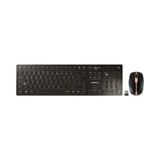 Cherry Dw 9100 Slim keyboard Mouse included Universal Rf Wireless + Bluetooth Qwertz German Black