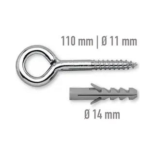La Siesta Metalen Ophang Oog Tot 160kg - Massieve Bevestiging Oog Voor Hangstoel Hangmat - Plafond Wand Montage