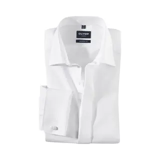 Olymp Luxor Gala Shirt Wit, Effen