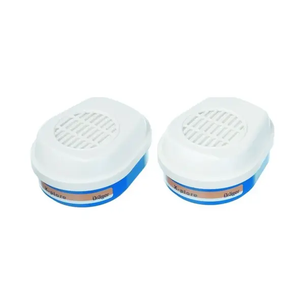 Dräger X-plore Bayonet Combination Filter A2 P3 For Gases And Particles | 1 Pair | Replacement Filter For Full And Half Masks X-plore 3300, 3500 And thumbnail