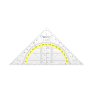Westcott E-10132 00 Breukvast Plastic Vierkant, 14cm, Transparant