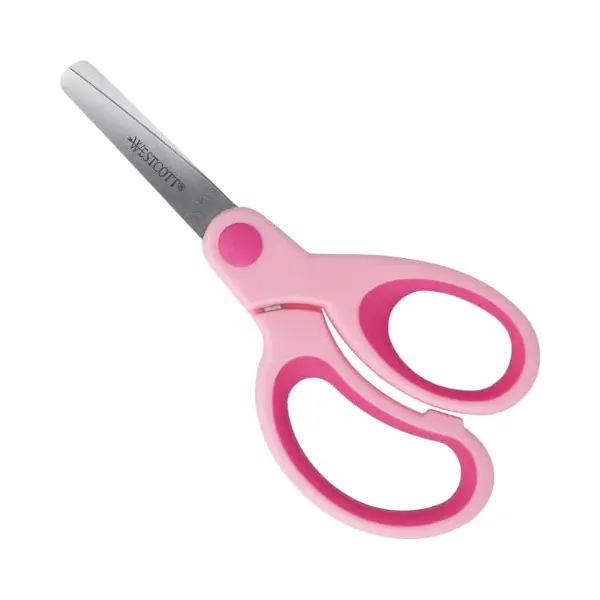Westcott Softgrip Children's Scissors Pink Right-Handed | Ergonomic Handle For Preschoolers | 13 Cm (5") Ideal For Children's Hands | Rounded Tip | thumbnail