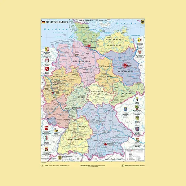 Deutschland Politisch Mit Bundesländerwappen thumbnail