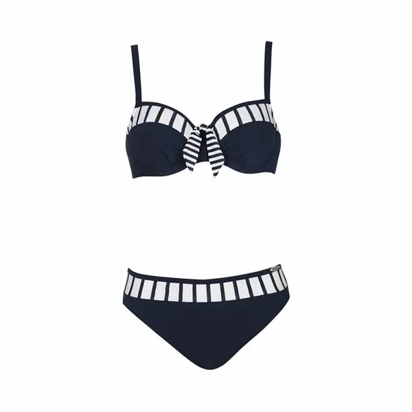 Sunflair Bikini Damen Bikini Set - Mit Schalen Und Große Cups - Mit Bügeln Und Verstellbaren Träger - Traditioneller Klassischer Stil Mit Streifen thumbnail