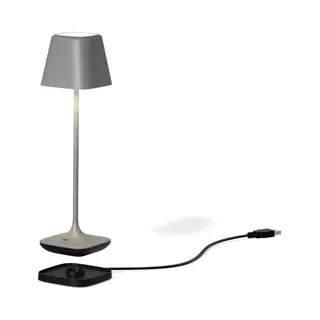 Sompex Leonardo Tafellamp Capri | Grijs | Oplaadbaar | Rgb - Dimbaar - Voor Binnen En Buiten - Acculamp