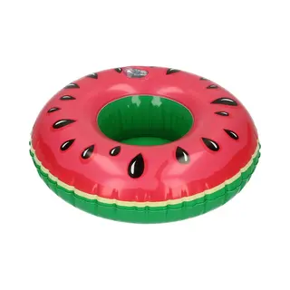BigBuy Outdoor Opblaasbare Watermeloen Bekerhouder Voor Bekers En Blikjes – 1 Stuks – 18 X 18 X 6 Cm | Opblaas Meloen Drankhouder | Opblaasartikel |