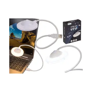 Out Of The Blue Led Leeslamp Met Buigbare Steel - Wit - 33 Cm - Met Usb Poort - Ufo Lampje - Boek Lezen Verlichting