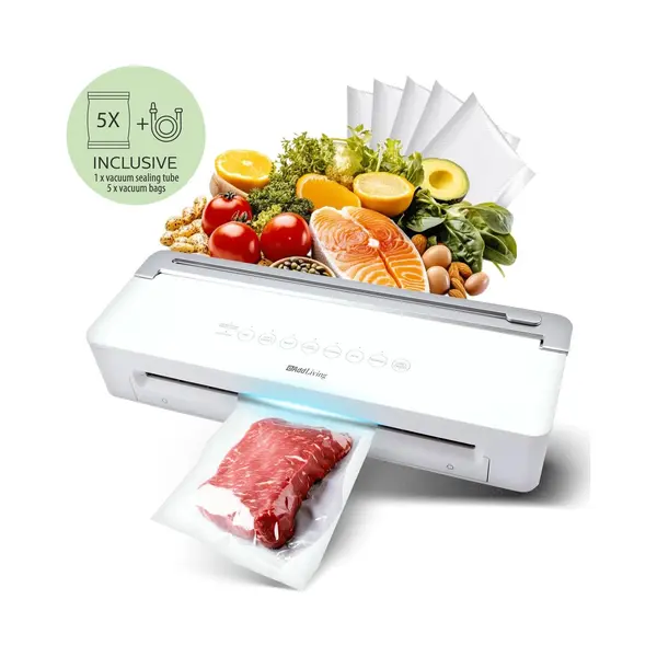 AddLiving Vakuumierer | Vakuumiergerät Für Lebensmittel | Inkl. 5 Vakuumbeutel (20 X 30 Cm) | Vacuum Sealer Machine | Automatisches thumbnail