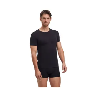 Falke Daily Comfort Multipack Round Neck Ademend Katoen Top Van Onderlaag Heren Zwart - Maat M