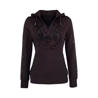 Rock Rebel By Emp Never Regret Hoodie Burgundy