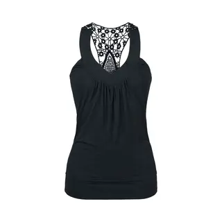 Red By Emp Laced Racerback Top Schwarz In L