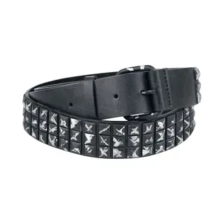Rock Rebel By Emp Zwarte Riem Met Studs In Used Look - Unisex - 110 Cm