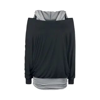 Black Premium By Emp Get Loose Long-sleeve Shirt Black Grey