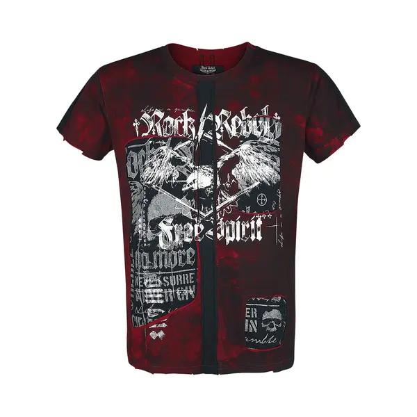 Rock Rebel By Emp Rebel Soul T-Shirt Burgundy thumbnail