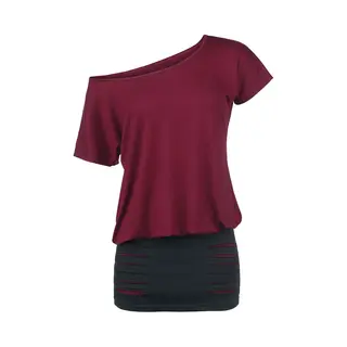Red By Emp Hold Loosely Mini Dress Bordeaux Black