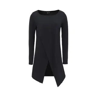Forplay Long Asymetric Longsleeve Langarmshirt Schwarz In Xxl