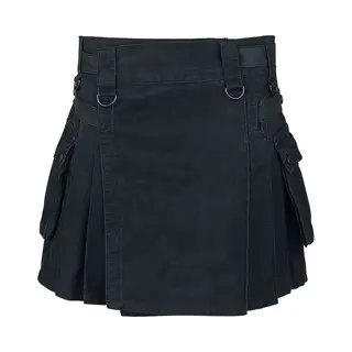 Forplay Kilt Mini Skirt Black
