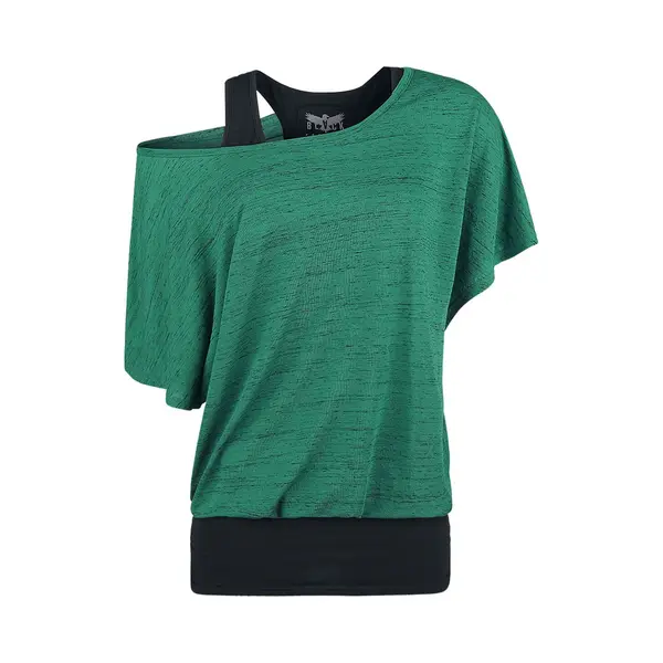 Black Premium By Emp When The Heart Rules The Mind T-Shirt Green Black thumbnail