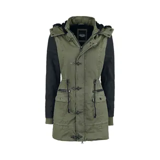 Rock Rebel By Emp Winterjas - Ladies Parka - S Tot 3XL - Voor Vrouwen - Olijf-zwart