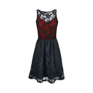 Gothicana By Emp Lady Jane Midi Dress Black Red