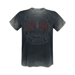 Ac/Dc Rock & Roll - Will Never Die T-Shirt Dark Grey