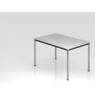 Mcbuero.de Besprechungstisch Rundfuß 120x80 Grau/Chrom