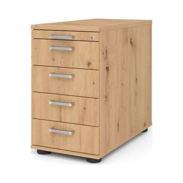 Ladeblok Op Poten 4 Laden Verchroomd Handgreep - D 80cm - Hammerbacher thumbnail