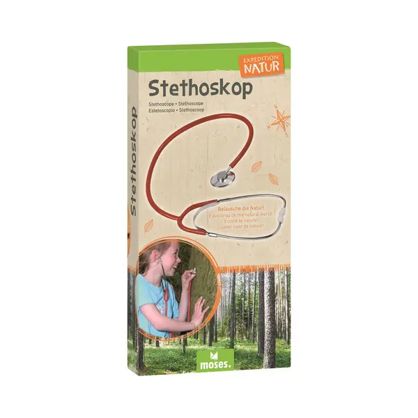 Moses. Expedition Natur Stethoskop Für Kinder, Funktionsfähiges Abhörgerät Für Natur-, Atem- Und Herzgeräusche, Hochwertiges Kinderstethoskop thumbnail
