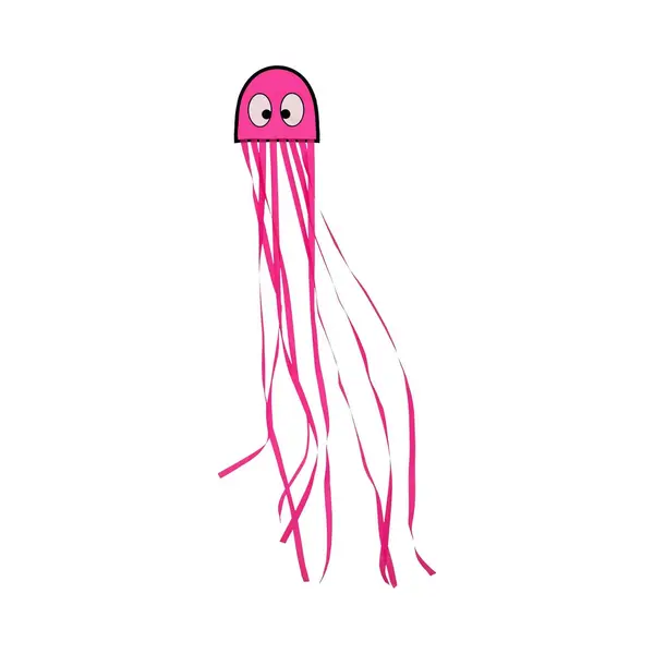 Wolkenstürmer® Mini Oktopus (pink) Kinderdrachen - Octopus Einleiner Krake Mit Handgriff & 40m Schnur - 1-Leiner Drachen & Flugspielzeug Mit thumbnail