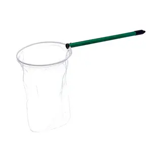 Nobby Bird Fishing Net Tulle No. 2; Handle 30 Cm; Tulle Head Ø18 Cm X 36 Cm, Green, Black, White