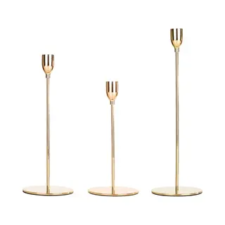 Hi 3-delige Kaarsenstandaardset ø 10 Cm Goudkleurig