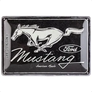 Nostalgic-Art Rétro Rectangular Metal Plate Mustang