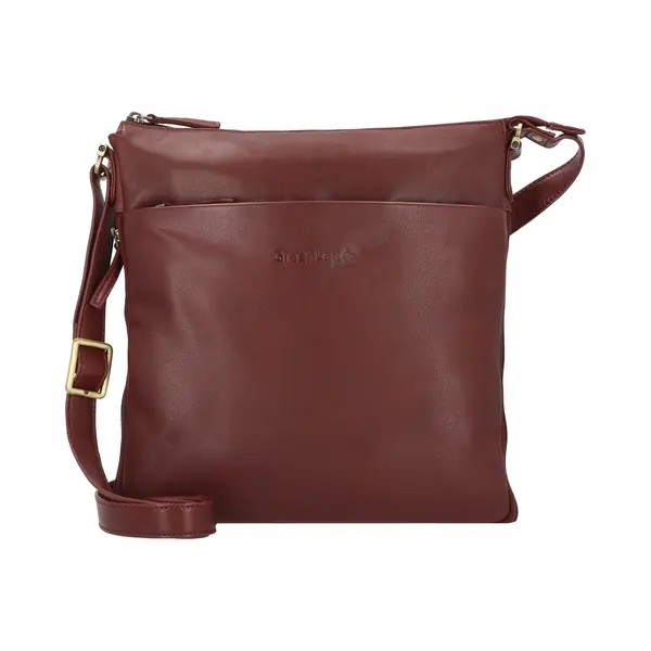 Greenland Nature, Unisex, Handtasche, Nature Umhängetasche Leder 28 Cm, Rot thumbnail