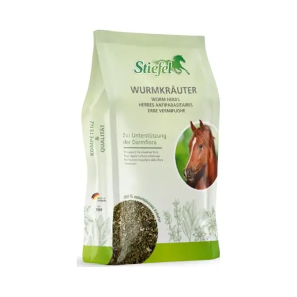 Stiefel Wurmkräuter Für Pferde, 100% Naturbelassene Kräutermischung, Kann Zur Unterstützung Der Darmflora Beitragen, Keine Wurmkur, 1kg thumbnail