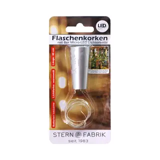Stern Fabrik Flesverlichting Kurk - Lichtsnoer - Zilver - Led - 80 Cm - Bottle Lights