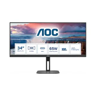 Aoc V5 U34V5C/Bk Computerbildschirm 86,4 cm (34") 3440 x 1440 Pixel UltraWide Quad Hd Lcd Schwarz