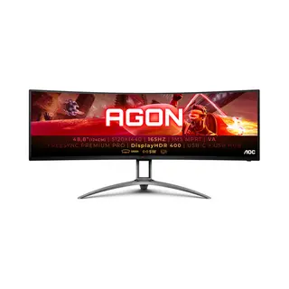 Aoc B2 AG493UCX2 Computerbildschirm 124 cm (48.8") 5120 x 1440 Pixel Quad Hd Led Schwarz