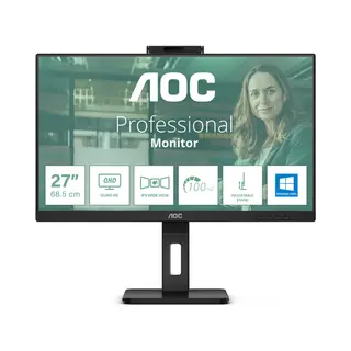 Aoc Q27P3CW computer monitor 68,6 cm (27") 2560 x 1440 Pixels Quad Hd Led Zwart