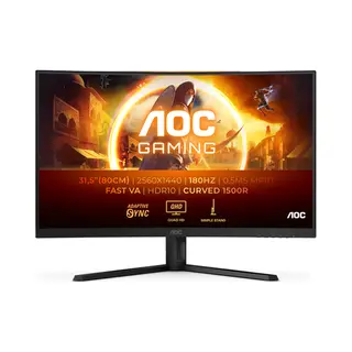 Aoc G4 CQ32G4VE Computerbildschirm 80 cm (31.5") 2560 x 1440 Pixel Quad Hd Lcd Schwarz, Grau