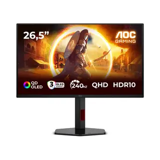 Aoc G4 Q27G4ZDR Computerbildschirm 67,3 cm (26.5") 2560 x 1440 Pixel Quad Hd Qd-Oled Schwarz, Rot