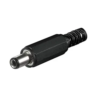 Goobay Dc-Stecker, Bohrung 2,5 mm x 5,5 mm, schwarz