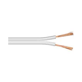 Goobay Lautsprecherkabel, weiß, Cu, 10 m Rolle, Querschnitt 2 x 2.5 mm2, Eca