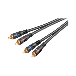 Goobay 50119 Audio-Kabel 3 m 2 x Rca Schwarz