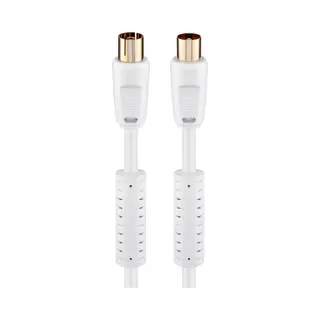 Goobay 67276 coax-kabel 1,5 m Coaxiaal Wit