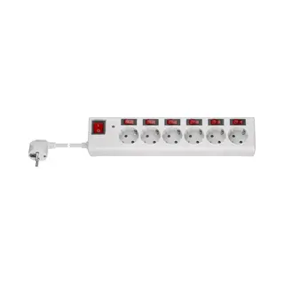 Goobay 72568 Overspanningsbeveiliging Wit 6 Ac-uitgang(en) 230 V 1,5 m