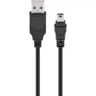 Goobay 93228 Usb Kabel Usb 2.0 0,15 m Usb A Mini-Usb B Schwarz