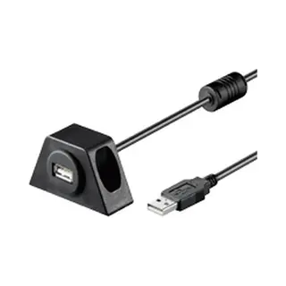 Goobay USB2.0 Aa 200 Clip Ii, 2m Usb-kabel Usb A Zwart