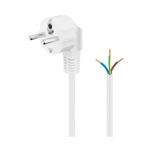 Goobay 93977 electriciteitssnoer Wit 1,5 m Netstekker type F thumbnail