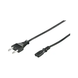 Goobay 97359 Stromkabel Schwarz 0,5 m CEE7/16 C7-Koppler